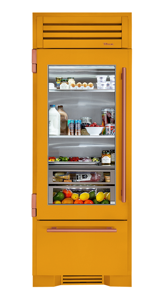 Refrigerator with Bottom Freezer, Left Hinged, Saffron, Copper Hardware TR30RBFLSGA103H03