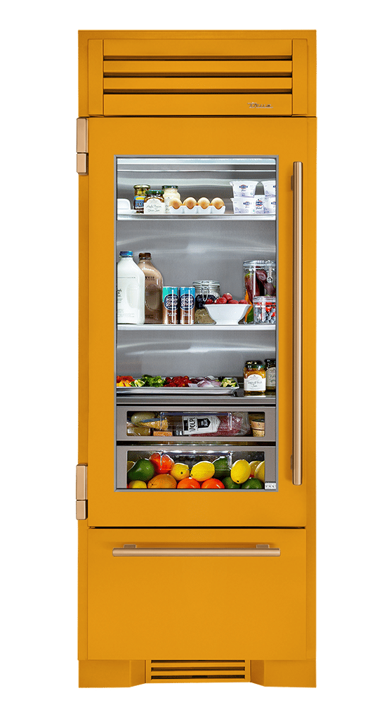 Refrigerator with Bottom Freezer, Left Hinged, Saffron, Gold Hardware TR30RBFLSGA103H08