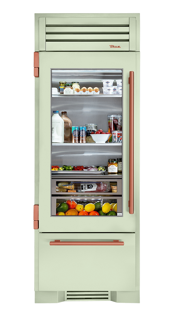 Refrigerator with Bottom Freezer, Left Hinged, Sage, Copper Hardware TR30RBFLSGA129H03