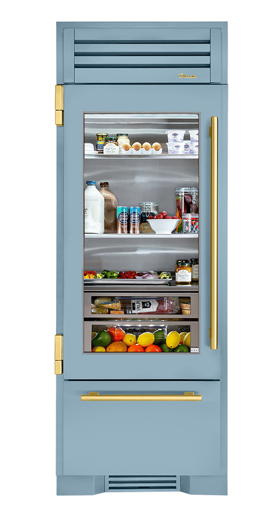 Refrigerator with Bottom Freezer, Left Hinged, Bluestone, Brass Hardware TR30RBFLSGA152H01