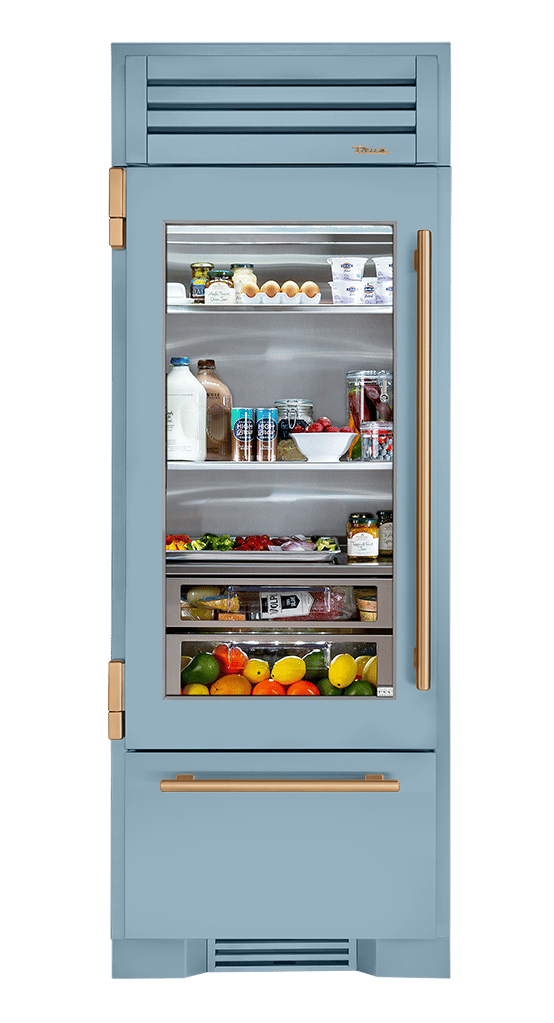Refrigerator with Bottom Freezer, Left Hinged, Bluestone, Gold Hardware TR30RBFLSGA152H08