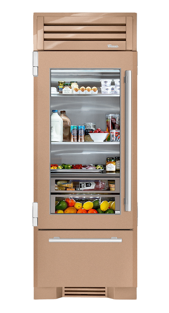 Refrigerator with Bottom Freezer, Left Hinged, Champagne, Chrome Hardware TR30RBFLSGA179H02