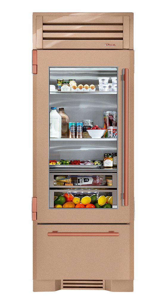 Refrigerator with Bottom Freezer, Left Hinged, Champagne, Copper Hardware TR30RBFLSGA179H03