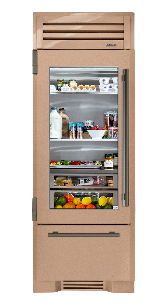 Refrigerator with Bottom Freezer, Left Hinged, Champagne, Pewter Hardware TR30RBFLSGA179H05