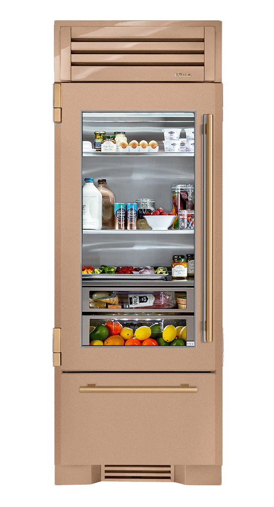 Refrigerator with Bottom Freezer, Left Hinged, Champagne, Gold Hardware TR30RBFLSGA179H08