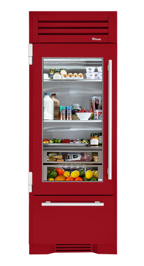 Refrigerator with Bottom Freezer, Left Hinged, Crimson, Chrome Hardware TR30RBFLSGA193H02