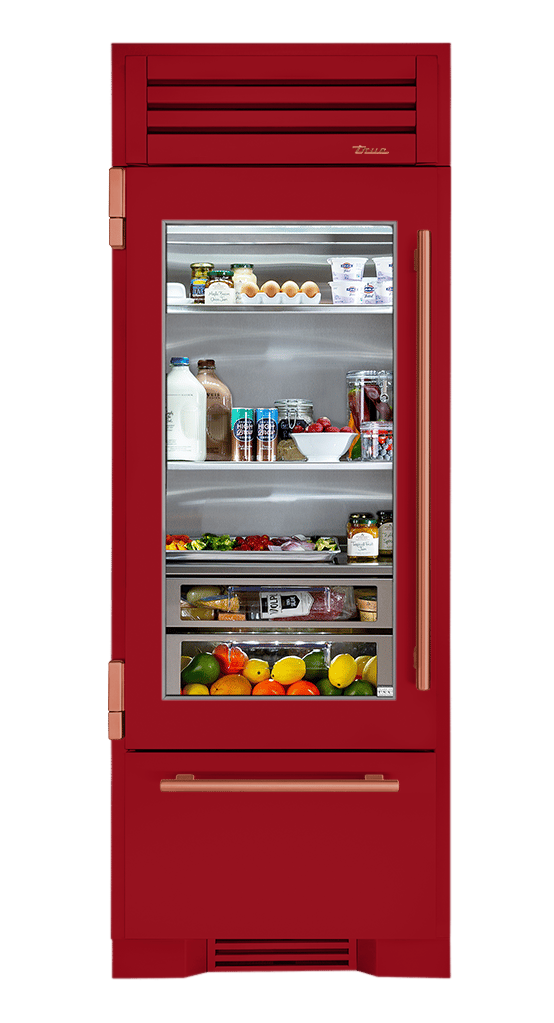 Refrigerator with Bottom Freezer, Left Hinged, Crimson, Copper Hardware TR30RBFLSGA193H03