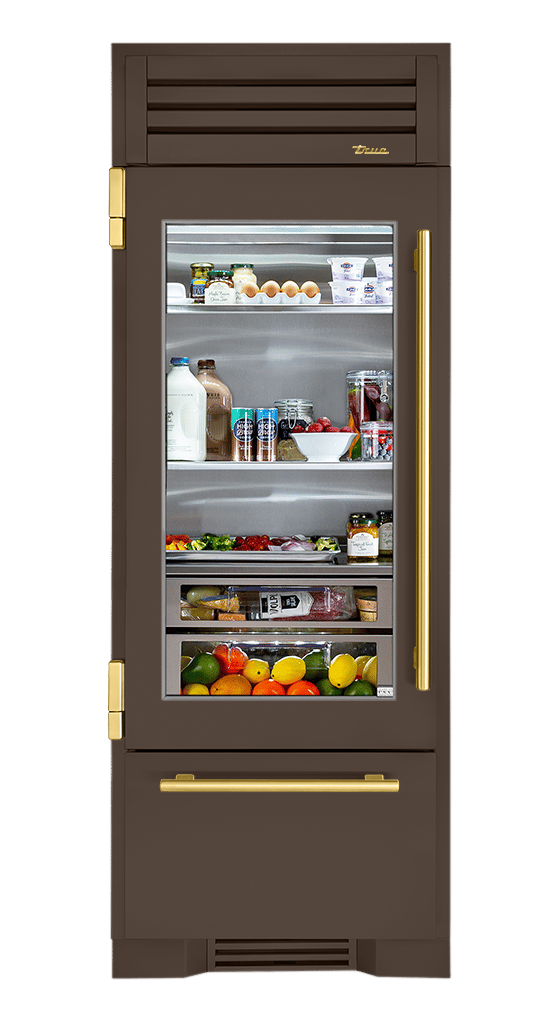 Refrigerator with Bottom Freezer, Left Hinged, Espresso, Brass Hardware TR30RBFLSGA305H01
