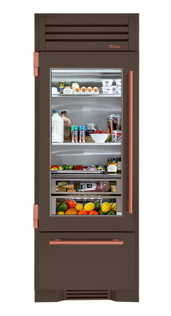 Refrigerator with Bottom Freezer, Left Hinged, Espresso, Copper Hardware TR30RBFLSGA305H03