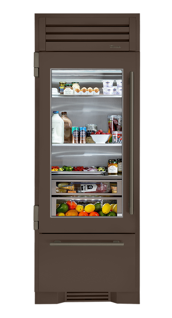 Refrigerator with Bottom Freezer, Left Hinged, Espresso, Pewter Hardware TR30RBFLSGA305H05