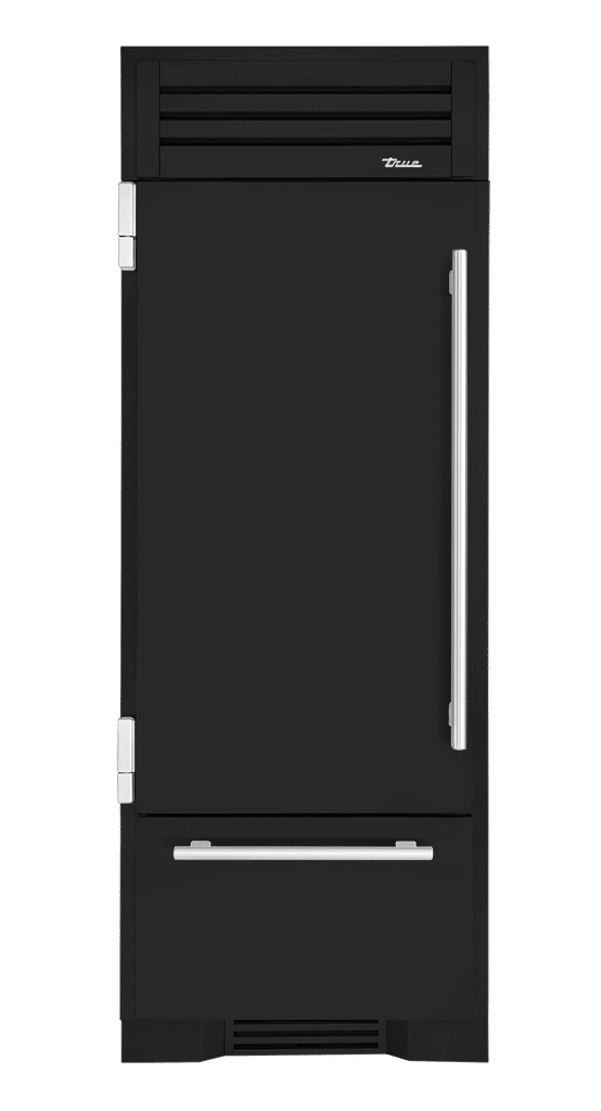 Refrigerator with Bottom Freezer, Left Hinged, Matte Black, Chrome Hardware TR30RBFLSSA027H02