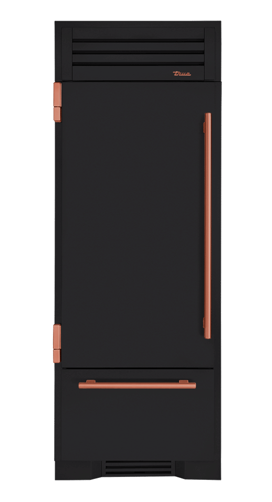 Refrigerator with Bottom Freezer, Left Hinged, Matte Black, Copper Hardware TR30RBFLSSA027H03
