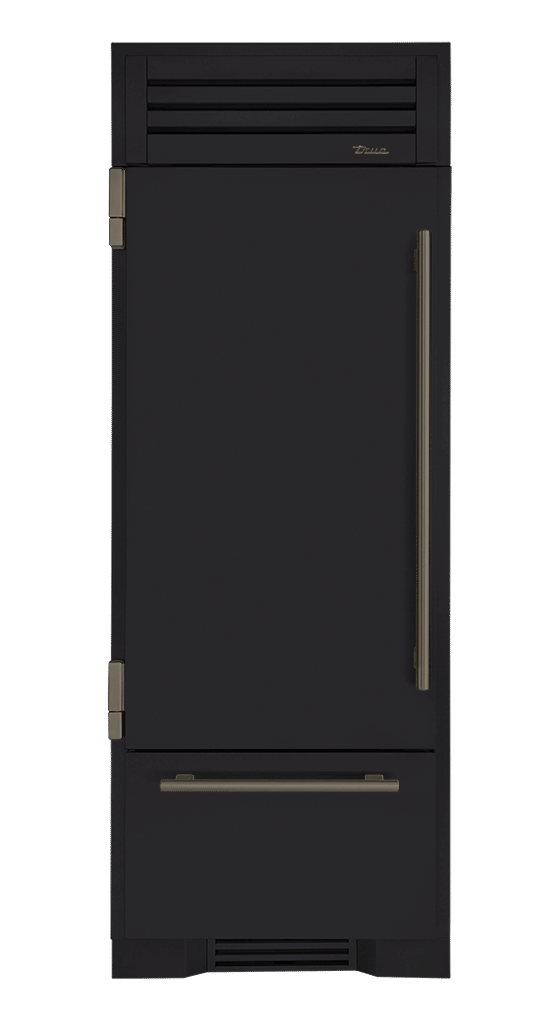 Refrigerator with Bottom Freezer, Left Hinged, Matte Black, Pewter Hardware TR30RBFLSSA027H05