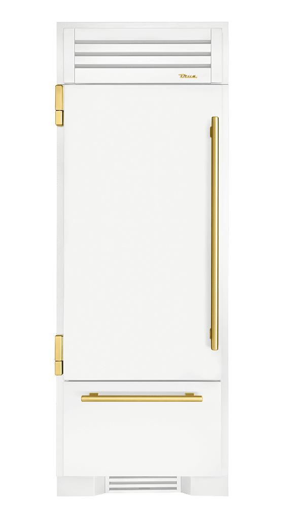Refrigerator with Bottom Freezer, Left Hinged, Matte White, Brass Hardware TR30RBFLSSA030H01