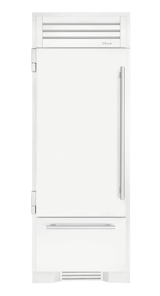 Refrigerator with Bottom Freezer, Left Hinged, Matte White, Chrome Hardware TR30RBFLSSA030H02
