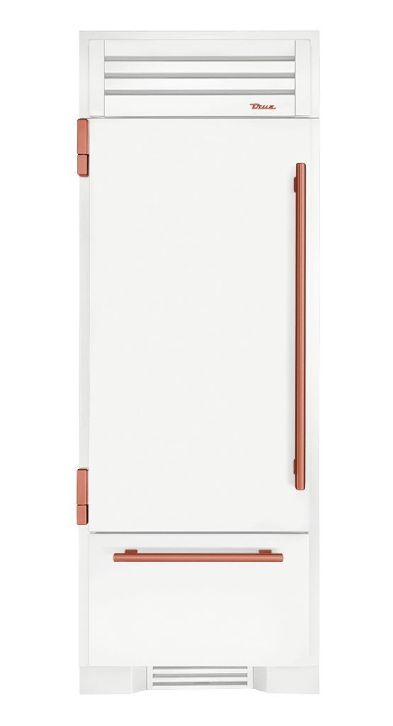 Refrigerator with Bottom Freezer, Left Hinged, Matte White, Copper Hardware TR30RBFLSSA030H03
