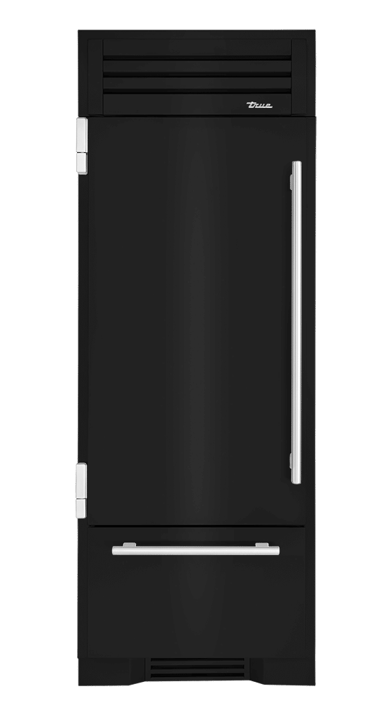 Refrigerator with Bottom Freezer, Left Hinged, Gloss Black, Chrome Hardware TR30RBFLSSA044H02