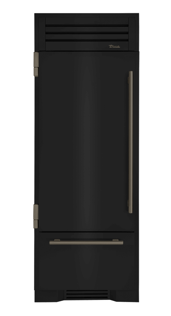 Refrigerator with Bottom Freezer, Left Hinged, Gloss Black, Pewter Hardware TR30RBFLSSA044H05