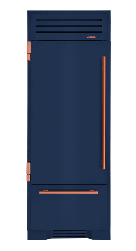 Refrigerator with Bottom Freezer, Left Hinged, Cobalt, Copper Hardware TR30RBFLSSA078H03