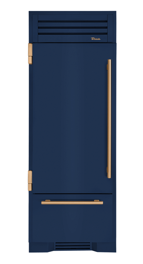 Refrigerator with Bottom Freezer, Left Hinged, Cobalt, Gold Hardware TR30RBFLSSA078H08