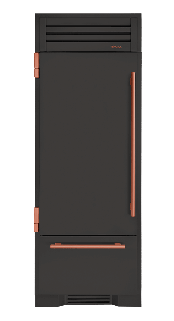 Refrigerator with Bottom Freezer, Left Hinged, Ultra Matte Black, Copper Hardware TR30RBFLSSA085H03