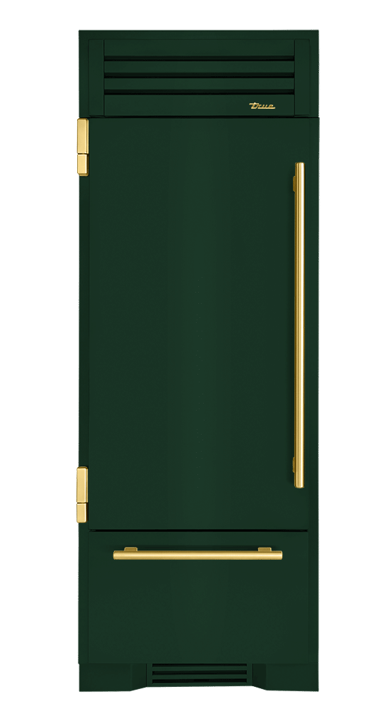 Refrigerator with Bottom Freezer, Left Hinged, Emerald, Brass Hardware TR30RBFLSSA086H01