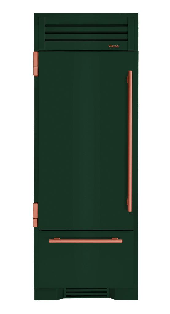 Refrigerator with Bottom Freezer, Left Hinged, Emerald, Copper Hardware TR30RBFLSSA086H03
