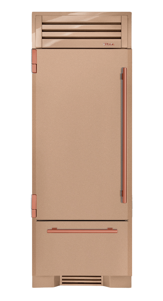 Refrigerator with Bottom Freezer, Left Hinged, Champagne, Copper Hardware TR30RBFLSSA179H03