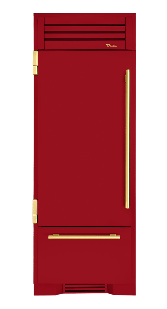 Refrigerator with Bottom Freezer, Left Hinged, Crimson, Brass Hardware TR30RBFLSSA193H01