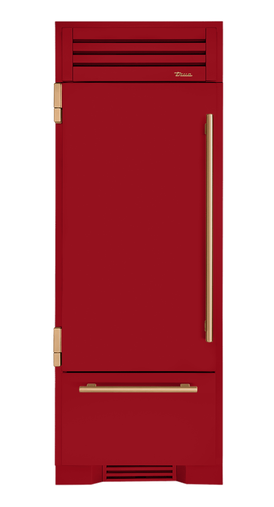Refrigerator with Bottom Freezer, Left Hinged, Crimson, Gold Hardware TR30RBFLSSA193H08