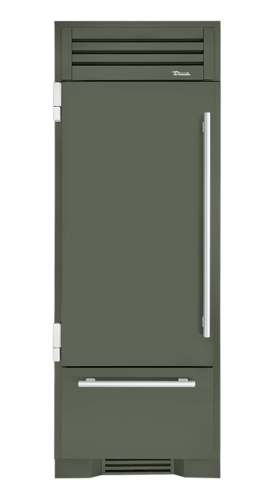 Refrigerator with Bottom Freezer, Left Hinged, Olive, Chrome Hardware TR30RBFLSSA238H02