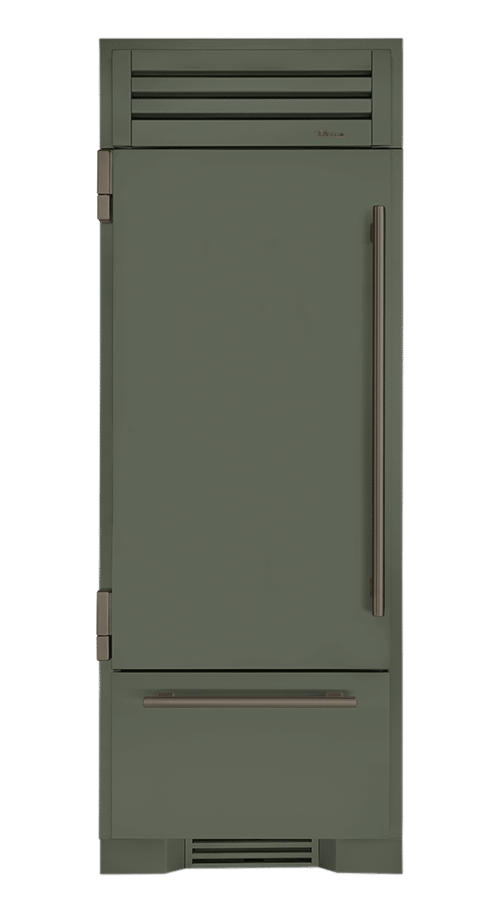 Refrigerator with Bottom Freezer, Left Hinged, Olive, Pewter Hardware TR30RBFLSSA238H05
