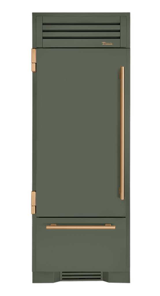 Refrigerator with Bottom Freezer, Left Hinged, Olive, Gold Hardware TR30RBFLSSA238H08