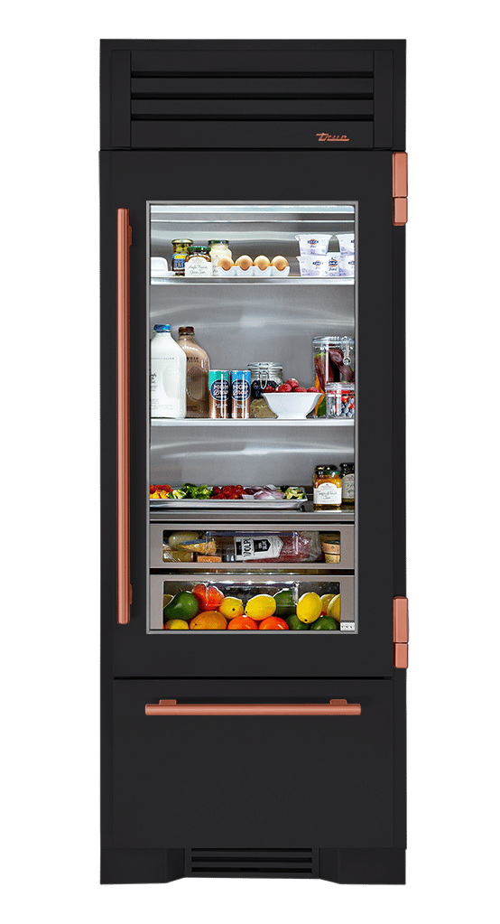 Refrigerator with Bottom Freezer, Right Hinged, Matte Black, Copper Hardware TR30RBFRSGA027H03