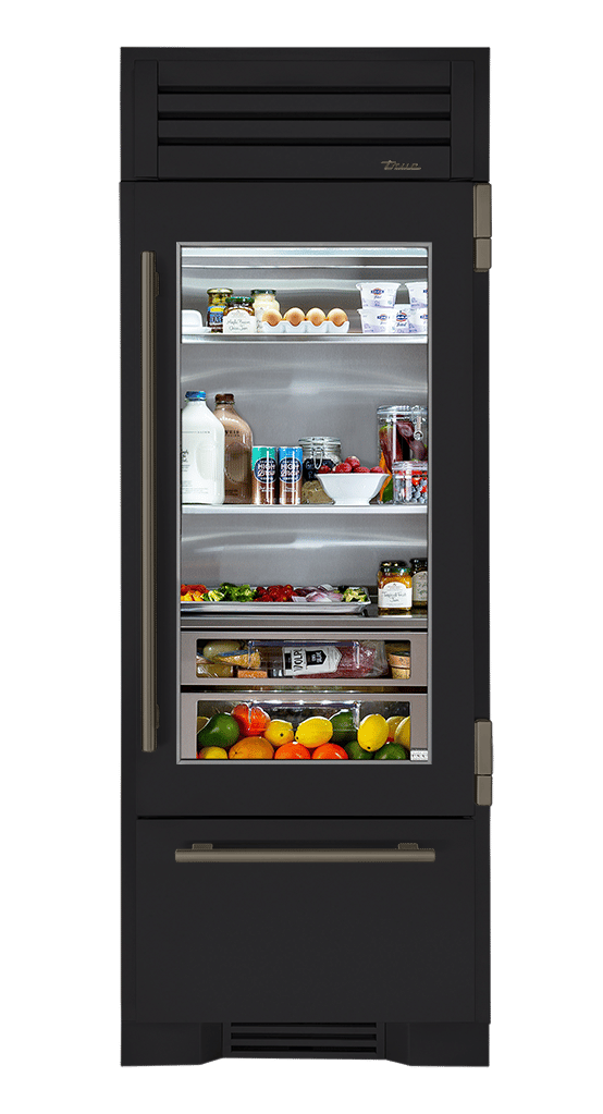 Refrigerator with Bottom Freezer, Right Hinged, Matte Black, Pewter Hardware TR30RBFRSGA027H05