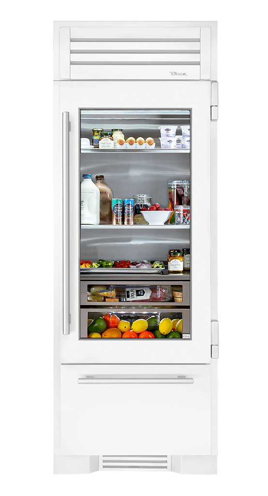 Refrigerator with Bottom Freezer, Right Hinged, Matte White, Chrome Hardware TR30RBFRSGA030H02
