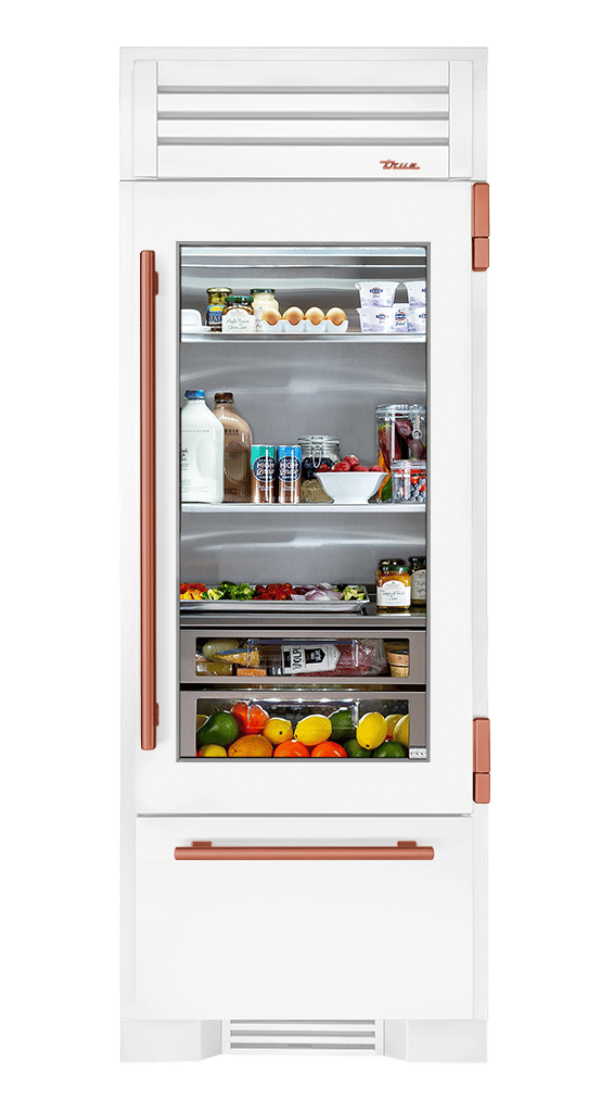 Refrigerator with Bottom Freezer, Right Hinged, Matte White, Copper Hardware TR30RBFRSGA030H03