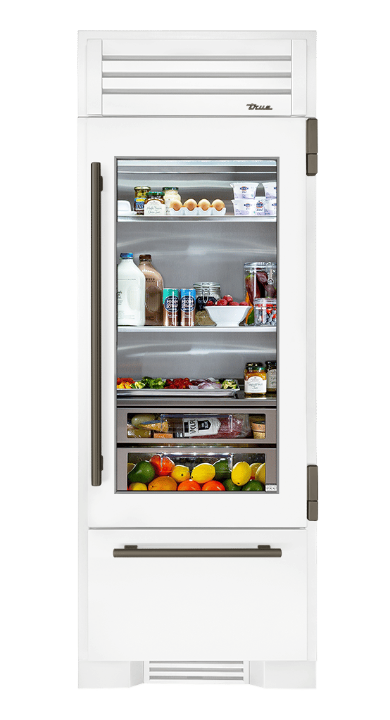 Refrigerator with Bottom Freezer, Right Hinged, Matte White, Pewter Hardware TR30RBFRSGA030H05