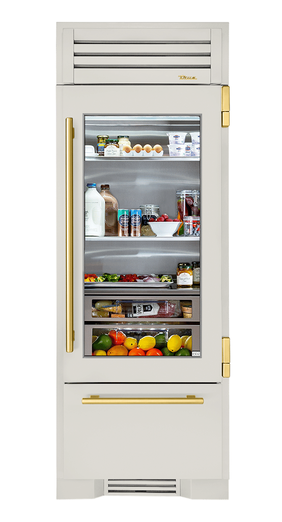 Refrigerator with Bottom Freezer, Right Hinged, Antique White, Brass Hardware TR30RBFRSGA050H01