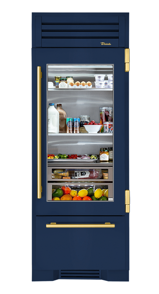 Refrigerator with Bottom Freezer, Right Hinged, Cobalt, Brass Hardware TR30RBFRSGA078H01