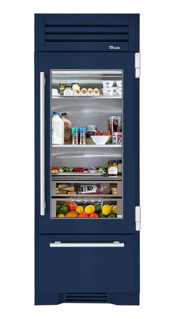 Refrigerator with Bottom Freezer, Right Hinged, Cobalt, Chrome Hardware TR30RBFRSGA078H02