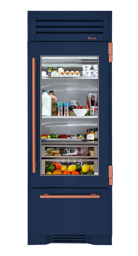 Refrigerator with Bottom Freezer, Right Hinged, Cobalt, Copper Hardware TR30RBFRSGA078H03