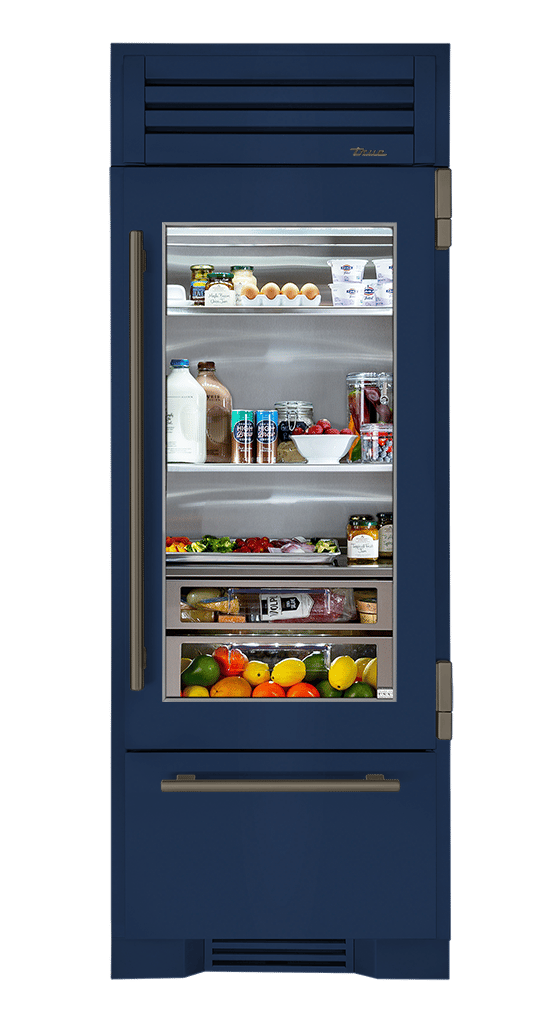 Refrigerator with Bottom Freezer, Right Hinged, Cobalt, Pewter Hardware TR30RBFRSGA078H05