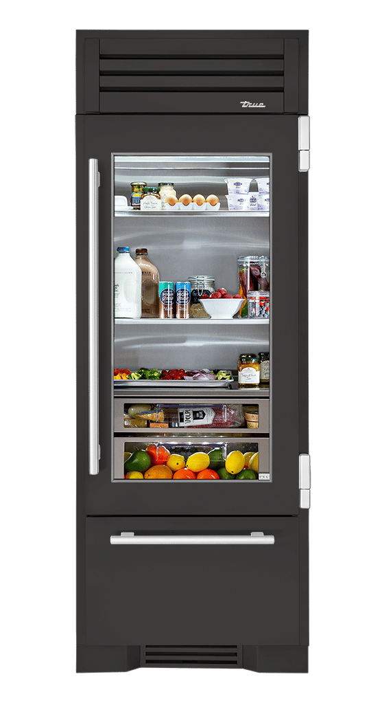 Refrigerator with Bottom Freezer, Right Hinged, Ultra Matte Black, Chrome Hardware TR30RBFRSGA085H02