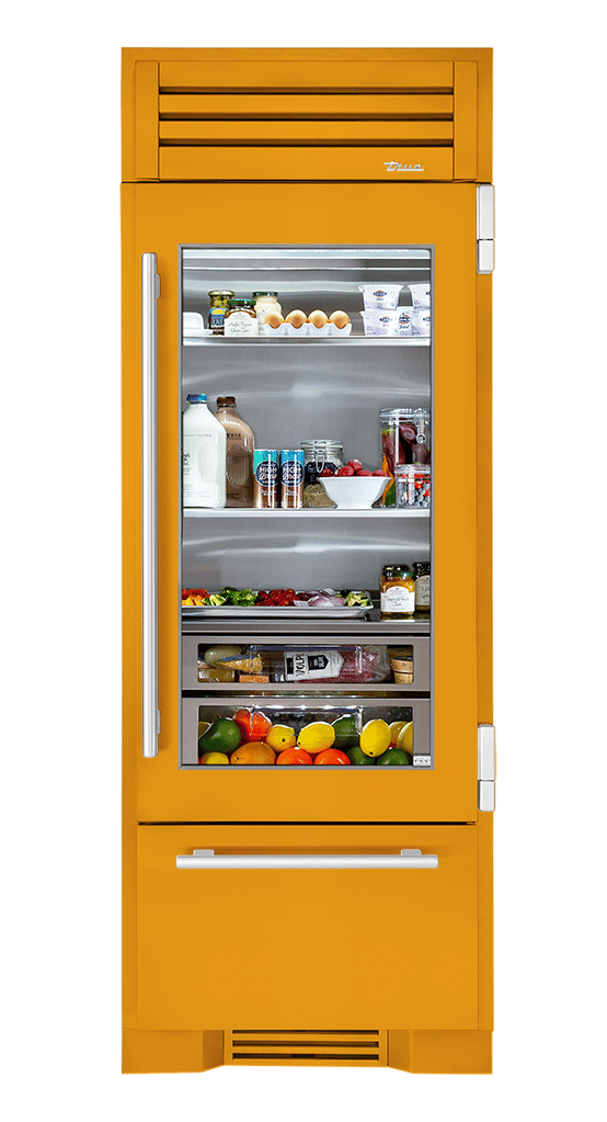 Refrigerator with Bottom Freezer, Right Hinged, Saffron, Chrome Hardware TR30RBFRSGA103H02