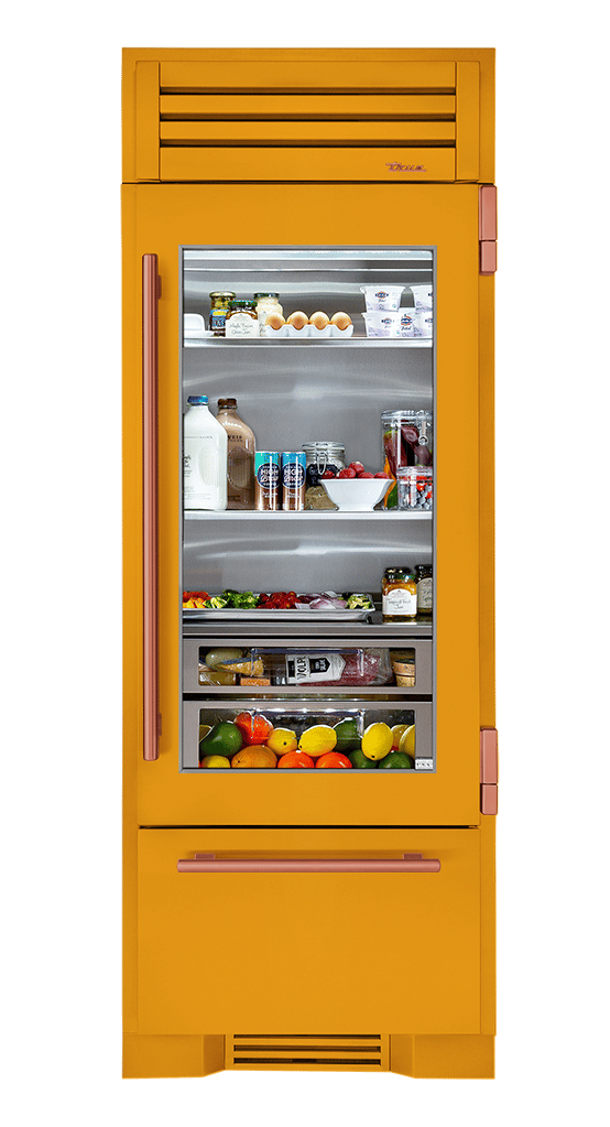 Refrigerator with Bottom Freezer, Right Hinged, Saffron, Copper Hardware TR30RBFRSGA103H03
