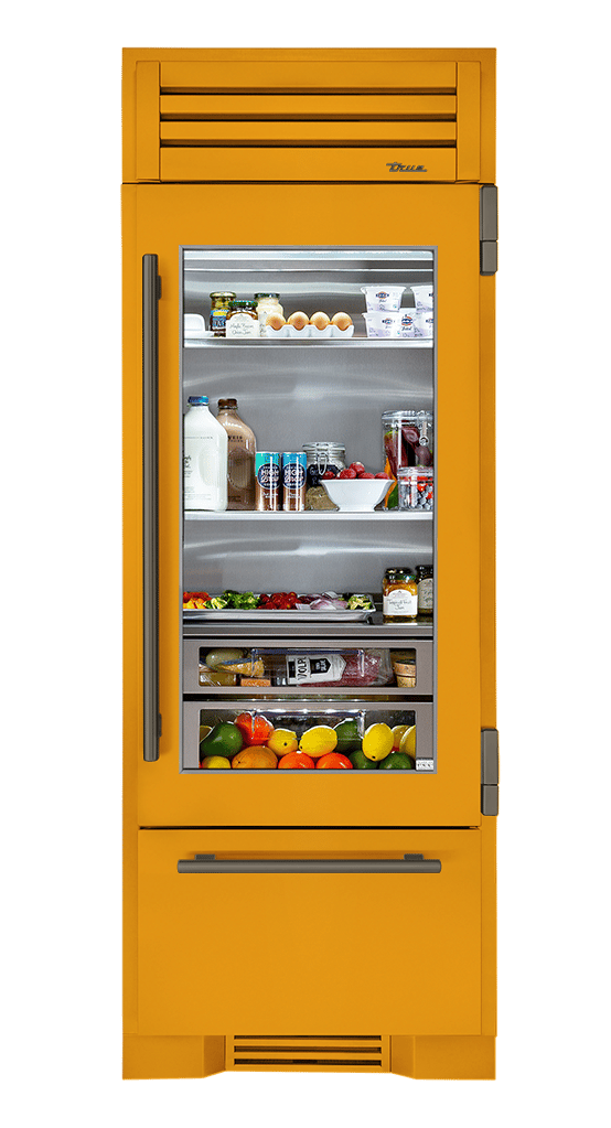 Refrigerator with Bottom Freezer, Right Hinged, Saffron, Pewter Hardware TR30RBFRSGA103H05