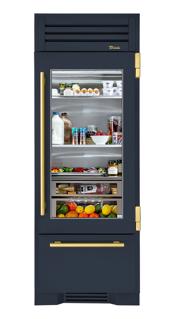 Refrigerator with Bottom Freezer, Right Hinged, Juniper, Brass Hardware TR30RBFRSGA104H01