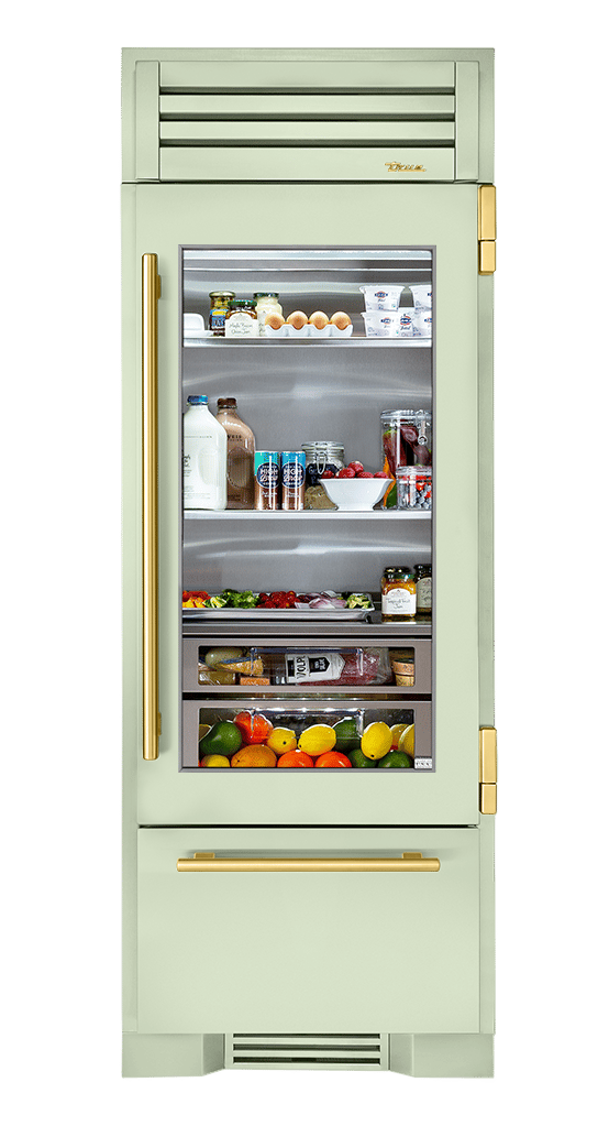Refrigerator with Bottom Freezer, Right Hinged, Sage, Brass Hardware TR30RBFRSGA129H01