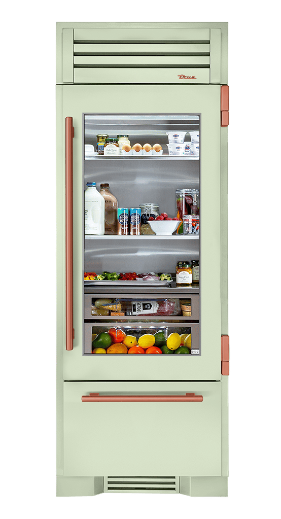 Refrigerator with Bottom Freezer, Right Hinged, Sage, Copper Hardware TR30RBFRSGA129H03